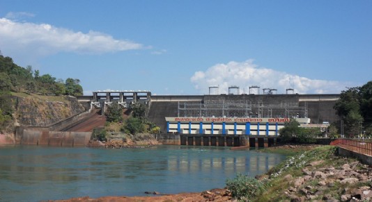 The Nam Ngum hydro-electric dam
