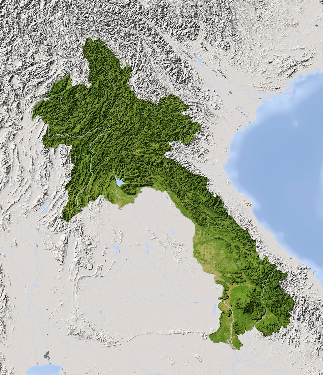 A map of Laos