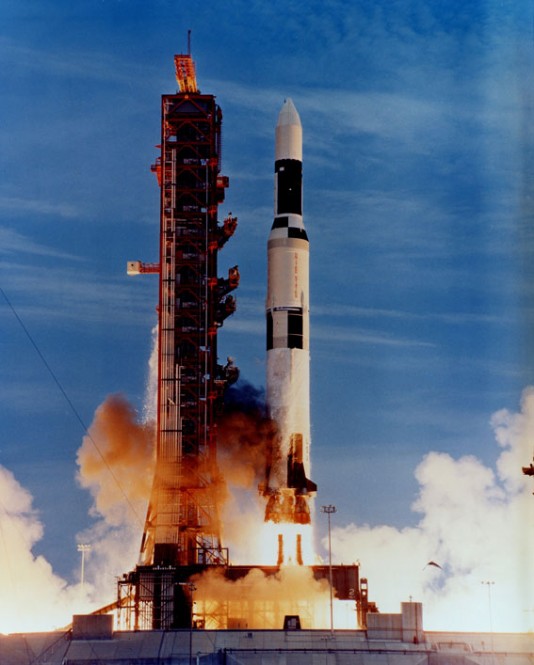 Saturn V lift-off, 1973