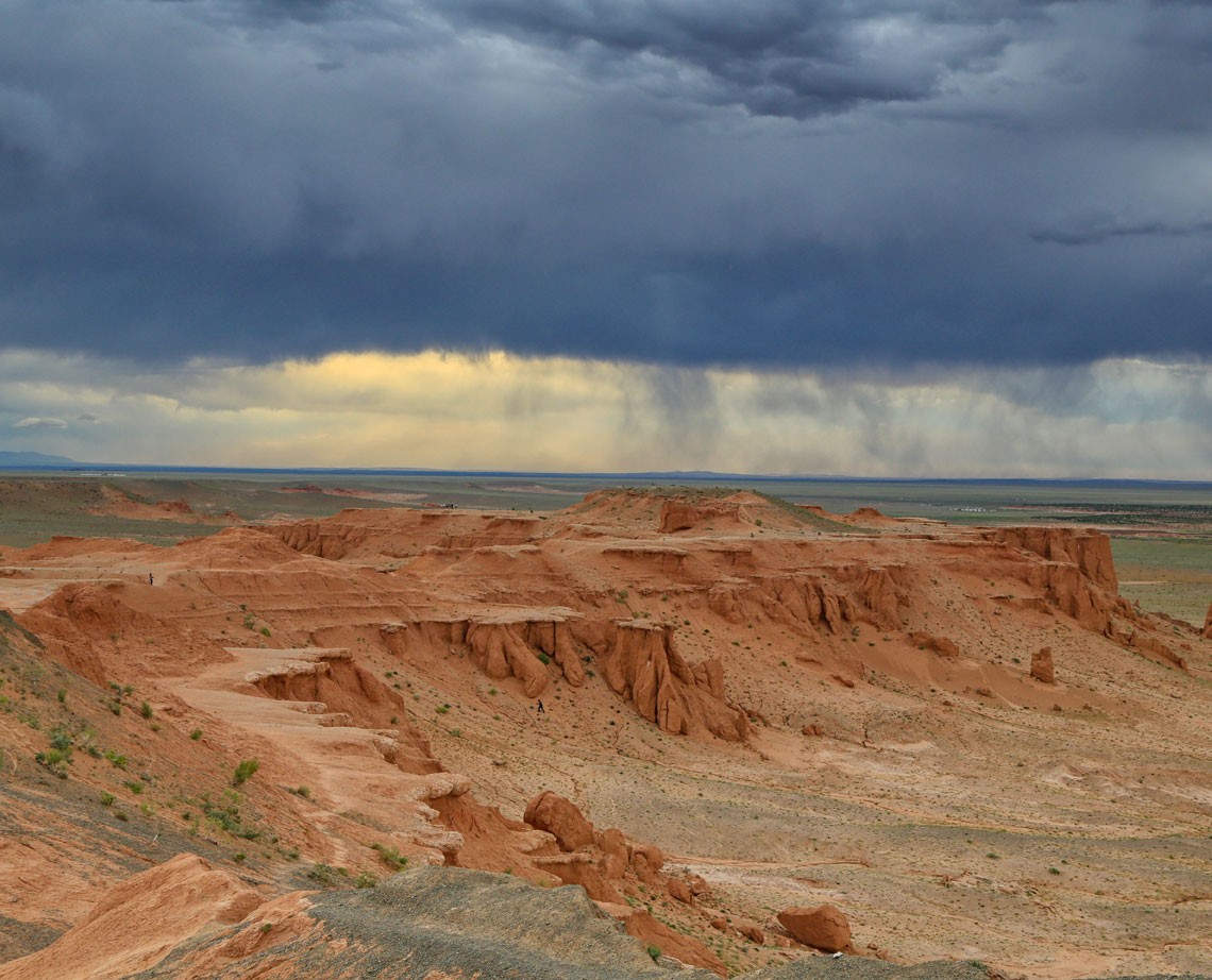 The Flaming Cliffs in the Gobi Desert
