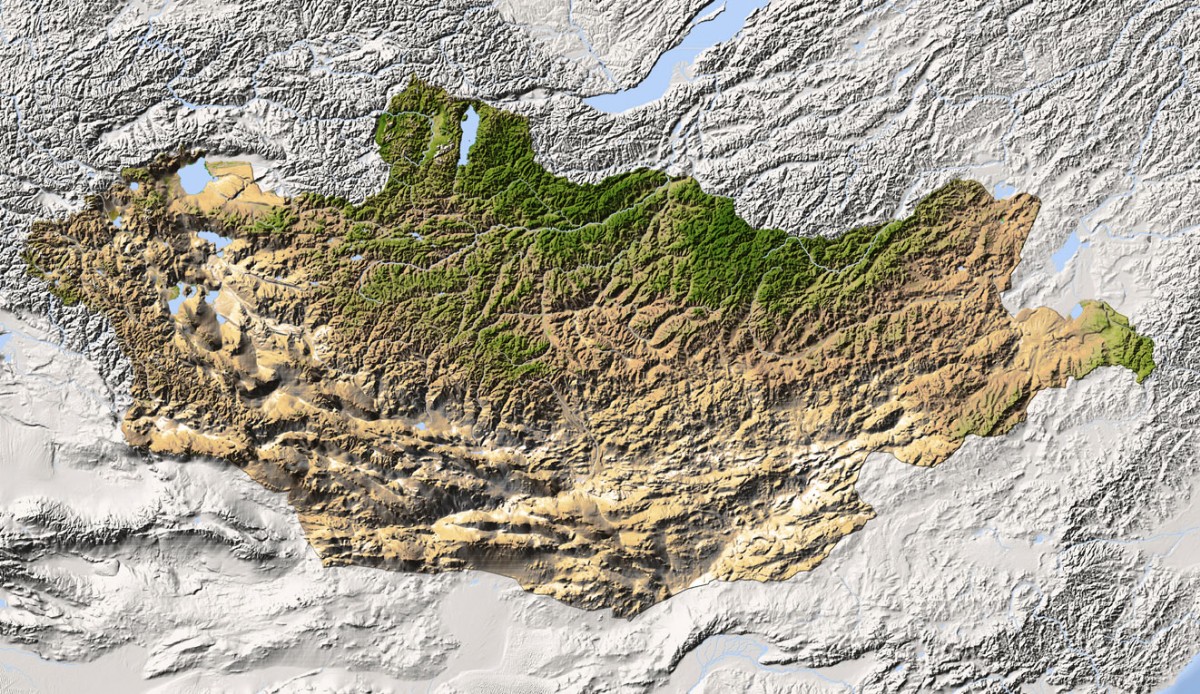 A map of Mongolia