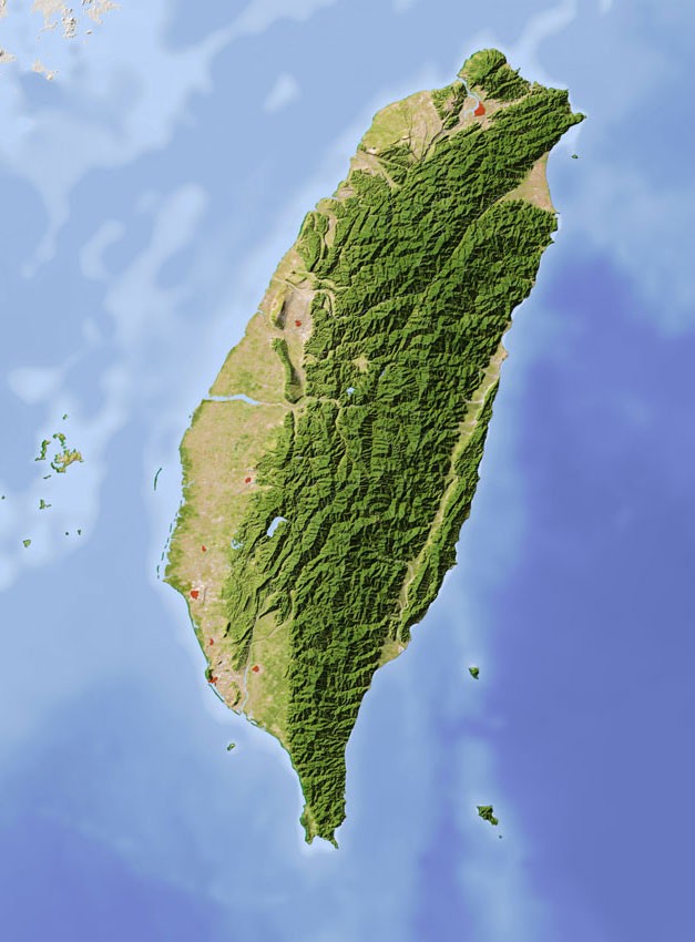 A map of Taiwan