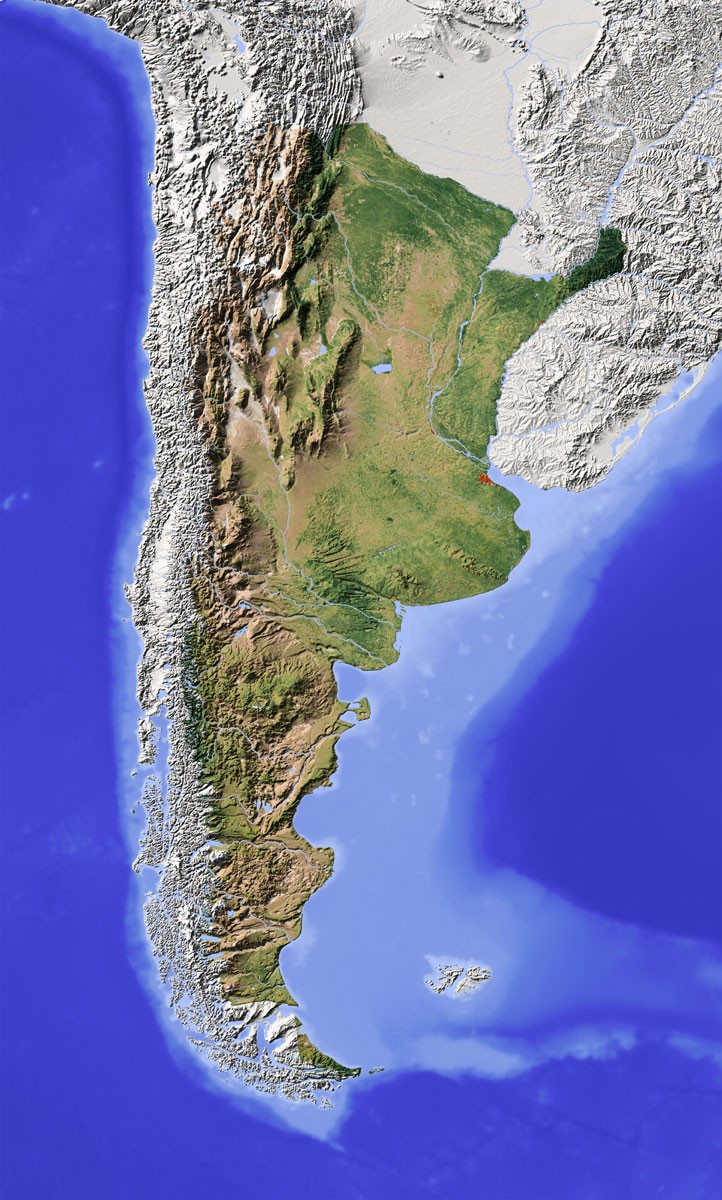A map of Argentina