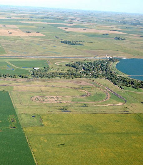 Aerial view of Pampas croplands