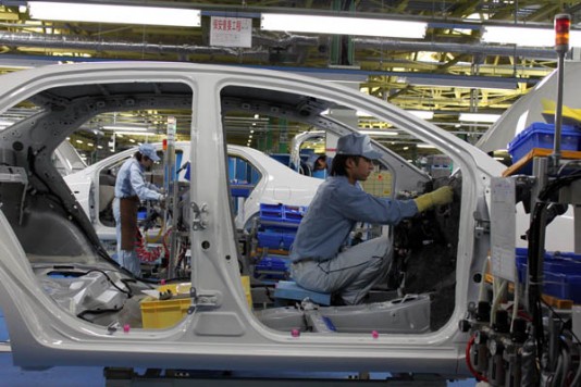 A Toyota car factory