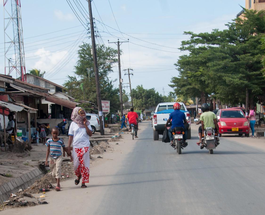 Street view of a neighbourhood Dar es Salaam