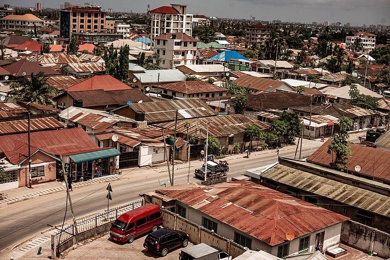 Aerial view of Sinza, part of Ubungo District