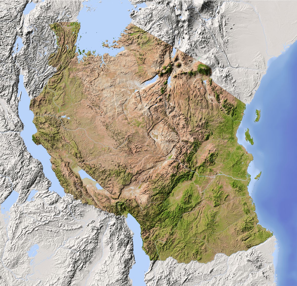 A map of Tanzania