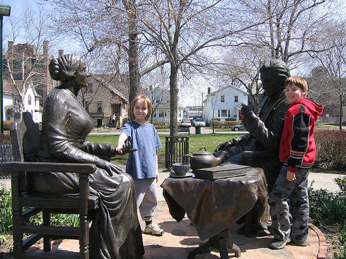 Statue of Susan Anthony with Frederick Douglass