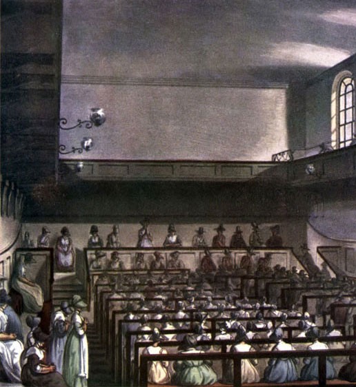 Quakers worshipping in London in 1809