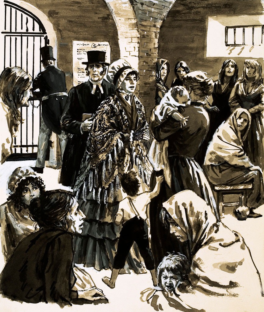 Elizabeth Fry visits Newgate Prison