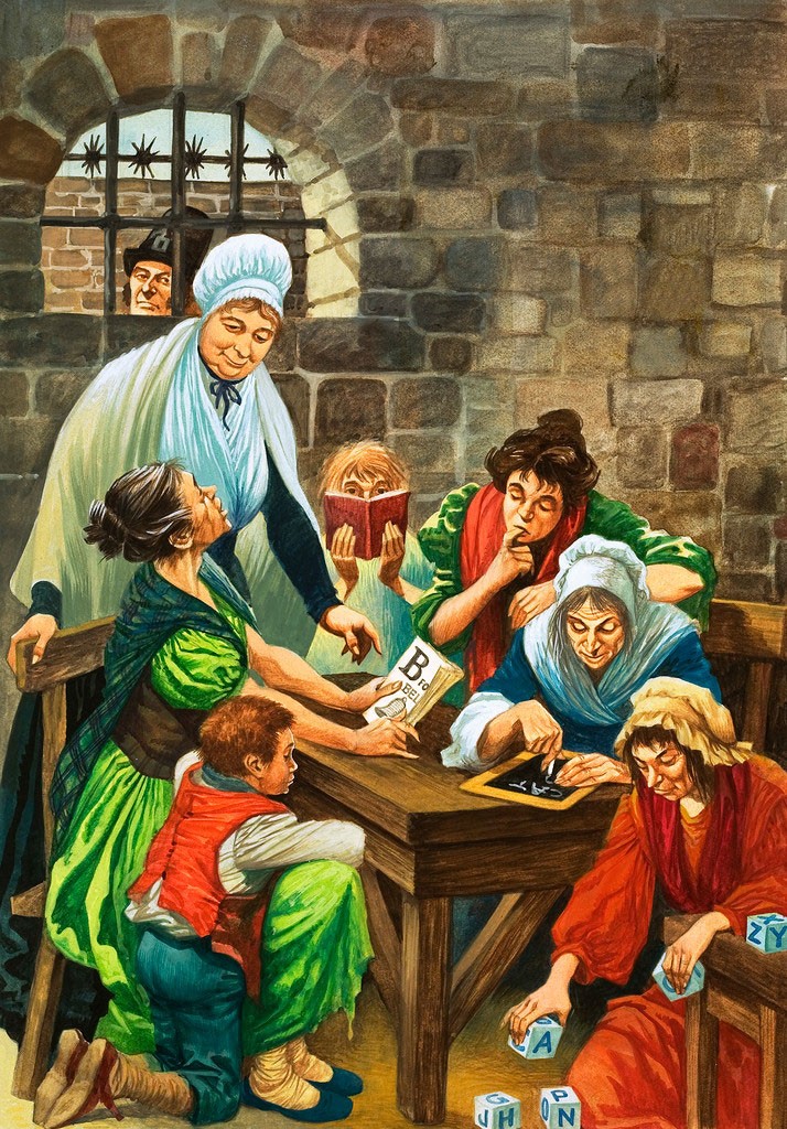 Elizabeth Fry running classes for women and children