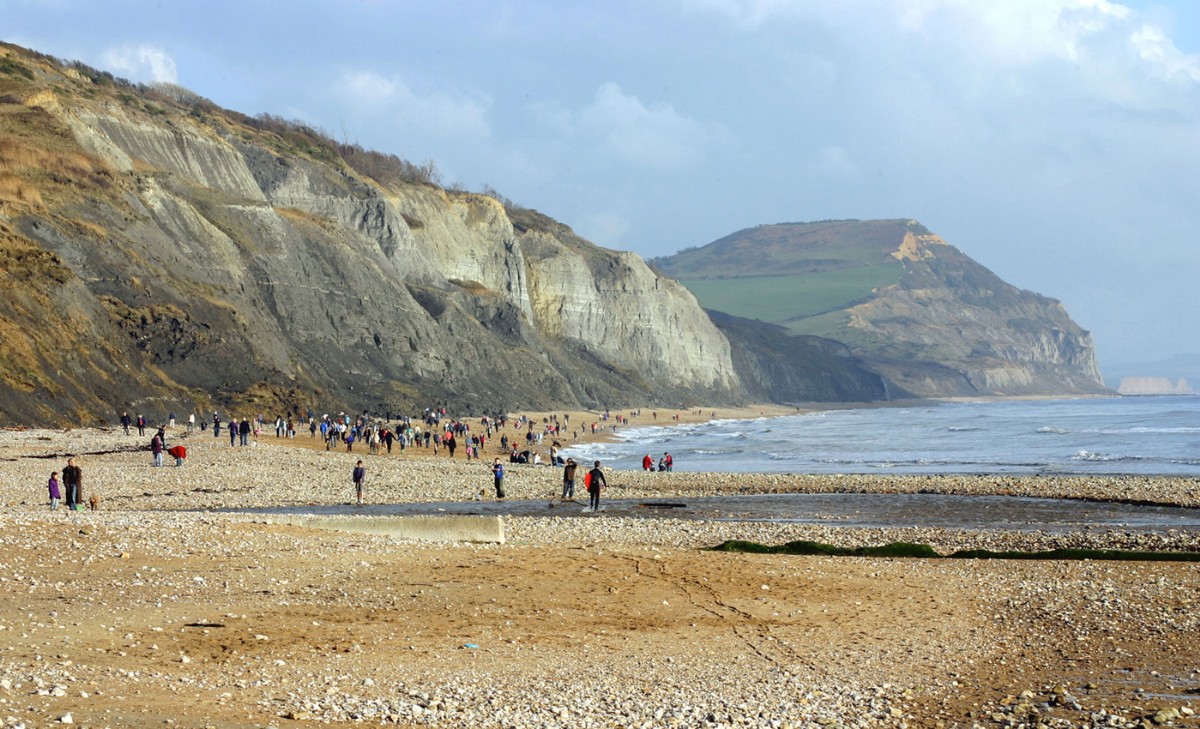 The Golden Cap, from Charmouth beach