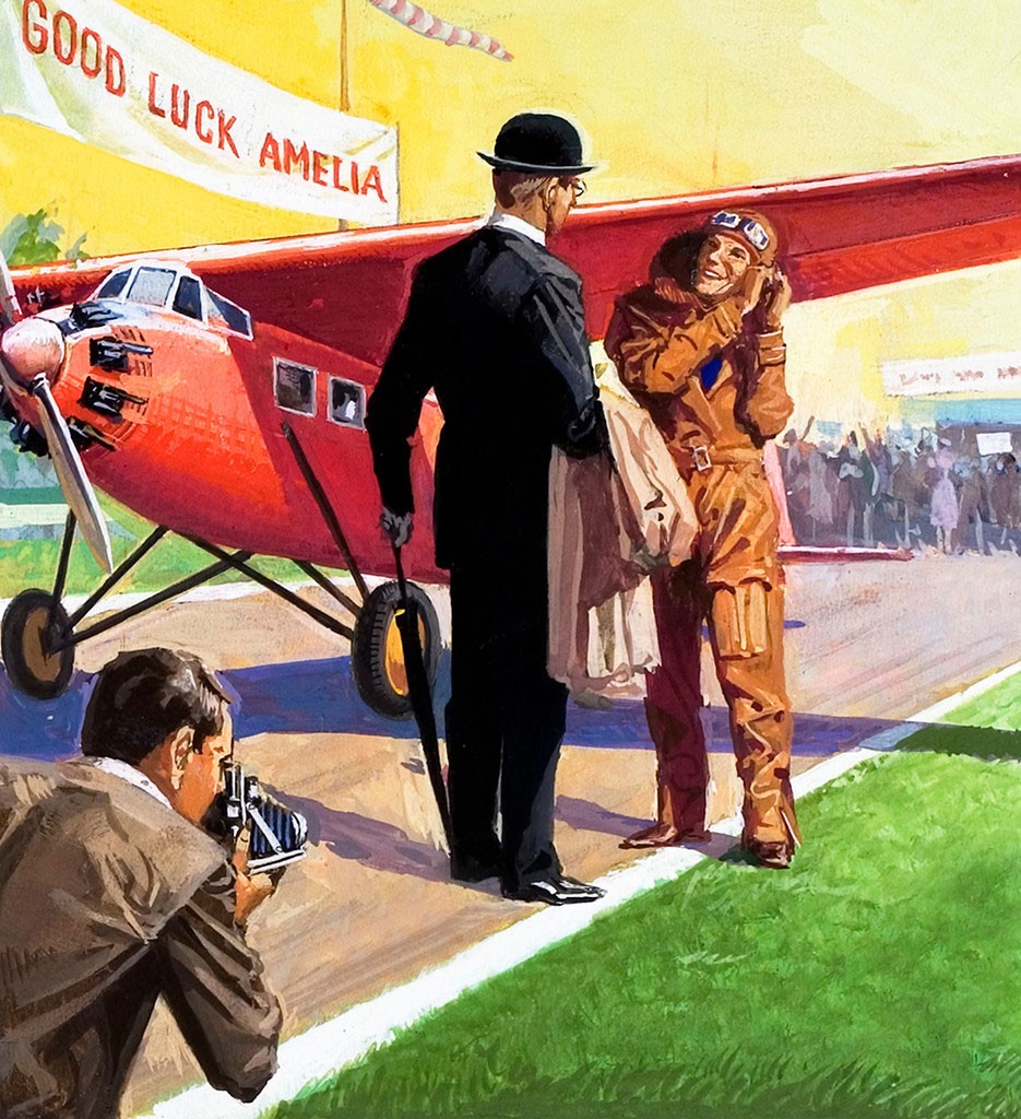 Earhart about to set off on her Atlantic flight