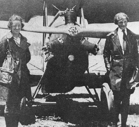 Amelia (right) and "The Canary"