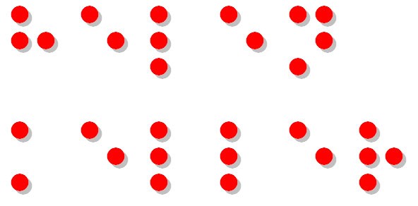 Helen Keller's name in braille