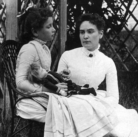 Helen with Anne Sullivan in 1888