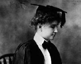 Helen Keller's graduate photo