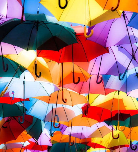 Umbrella fabric is usually nylon.