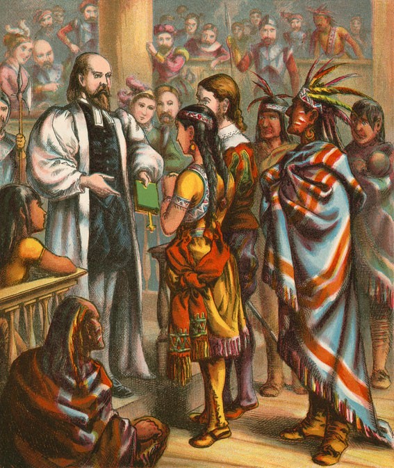 The wedding of Pocahontas