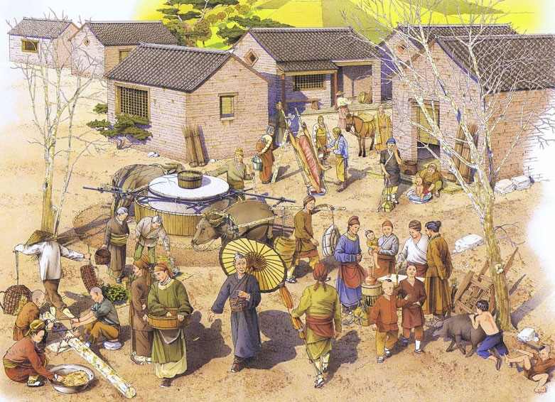A village in China 1650