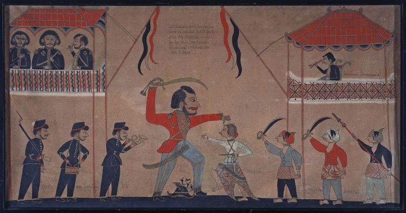 The Dutch fighting Javanese forces in 1684