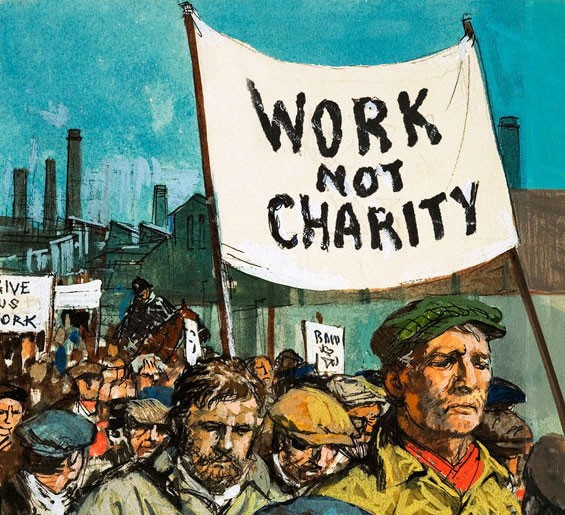 Unemployed marchers during the Great Depression
