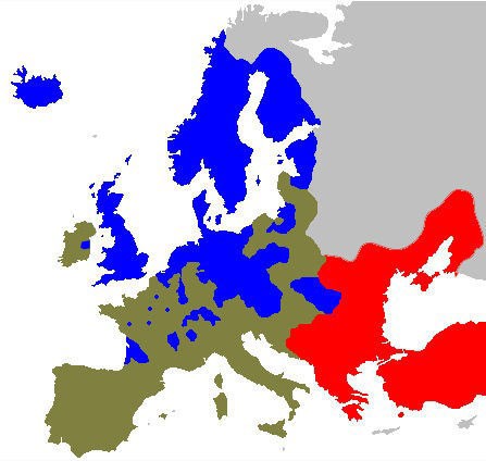 Catholic, Protestant and Muslim areas