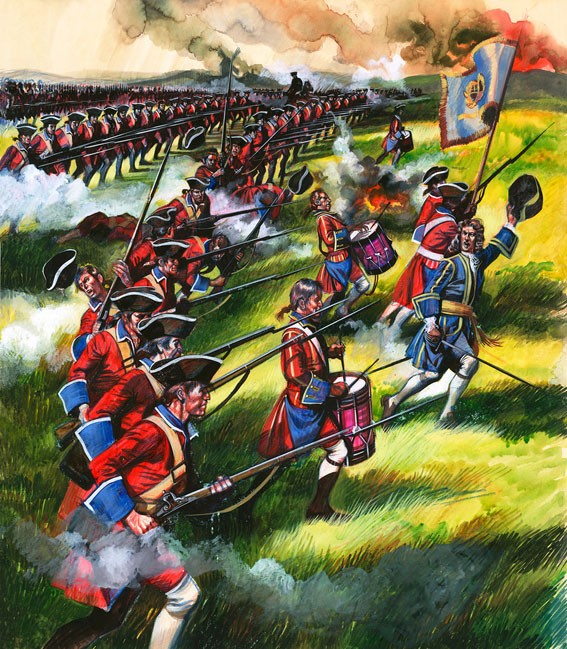 British forces at the Battle of Blenheim, 1704