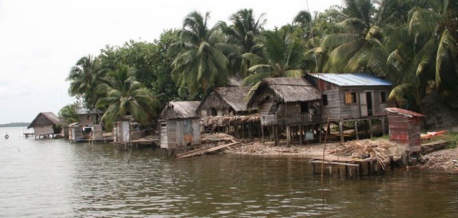 Rama homes on the Caribbean coast