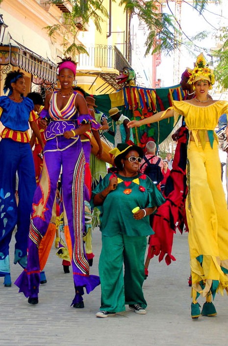 Revellers at the Havana Carnival, held in July