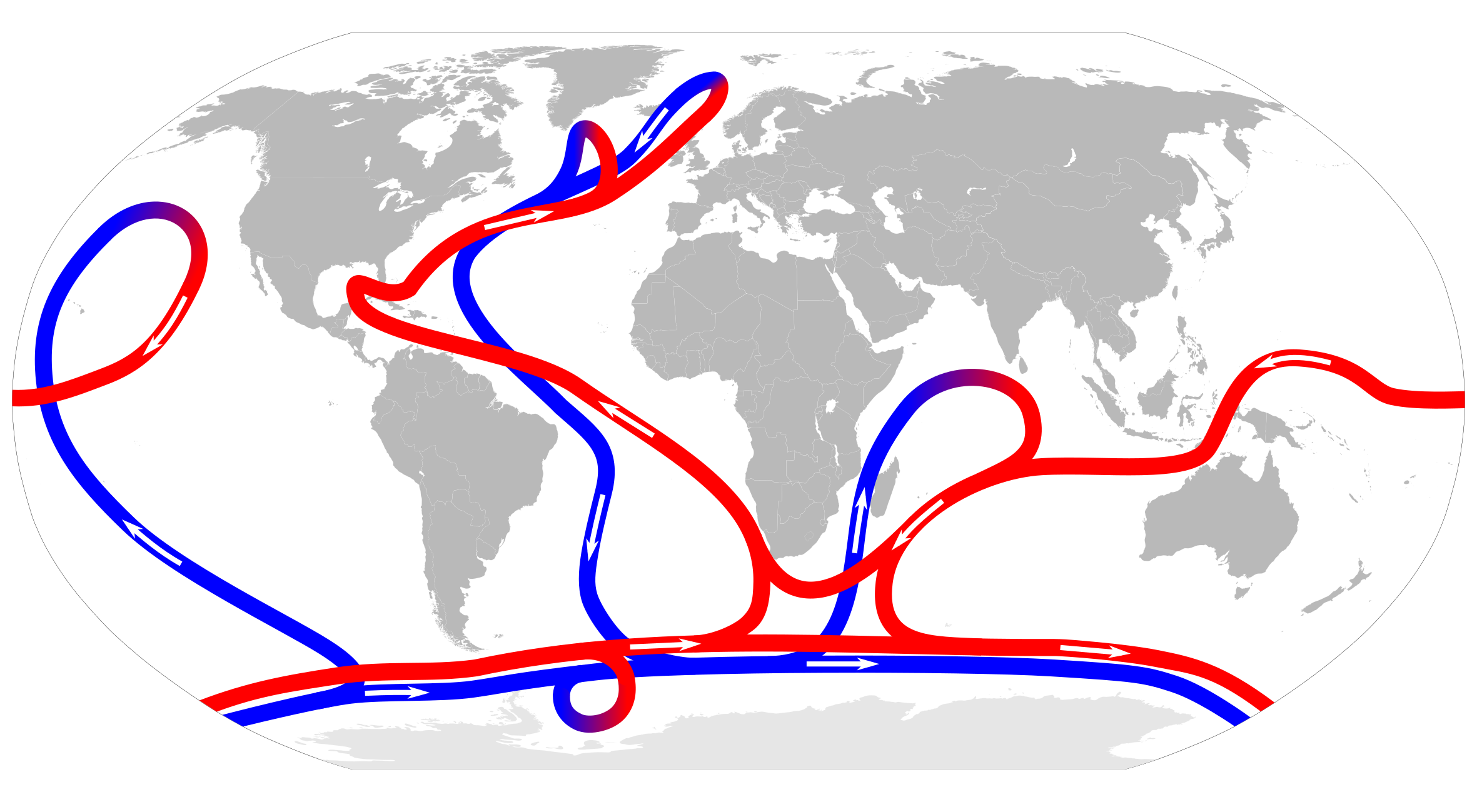 A map of global thermohaline circulation