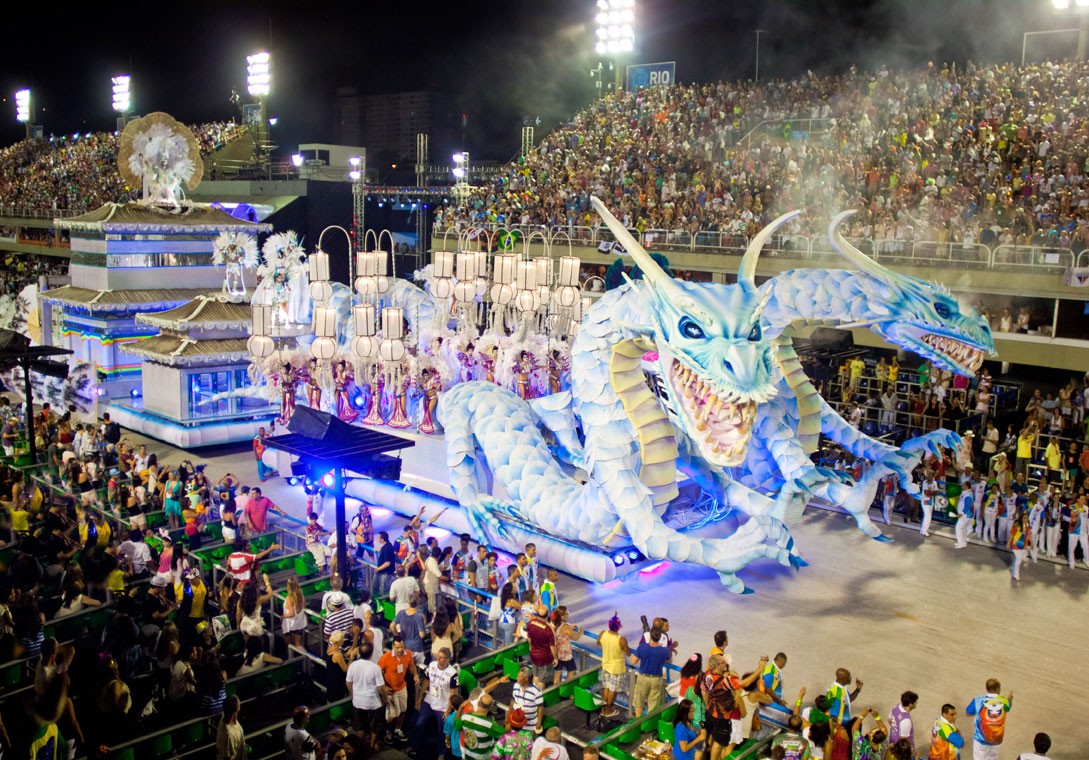 Sambodromo during the Rio Carnival, 2013