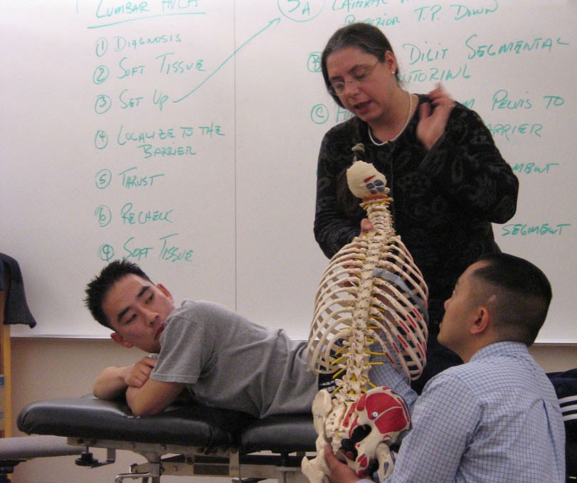 Students learn osteopathic manipulation