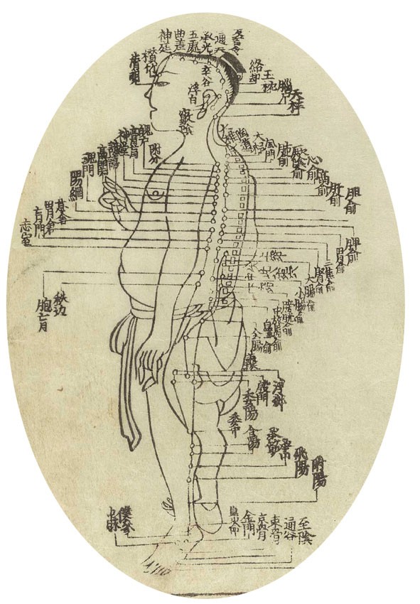 Chinese acupuncture chart, 1340