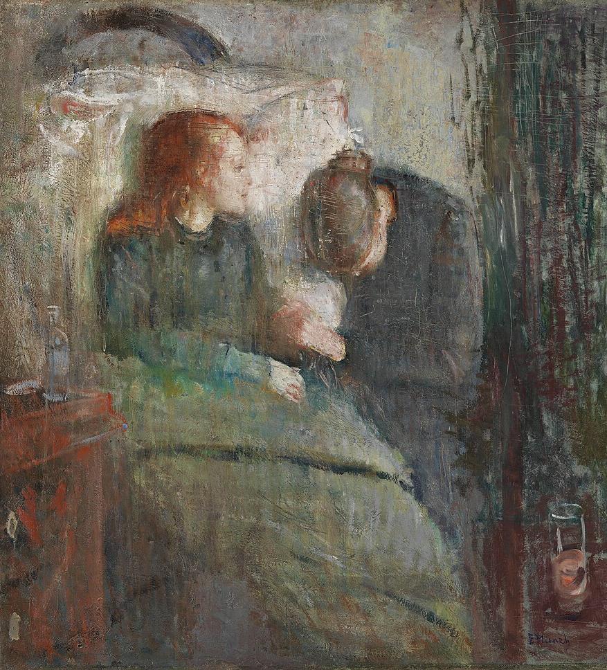 An 1886 painting of a child dying of tuberculosis.