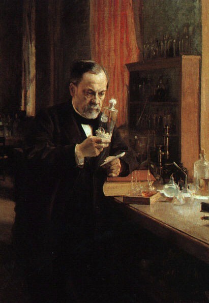 Louis Pasteur in his laboratory