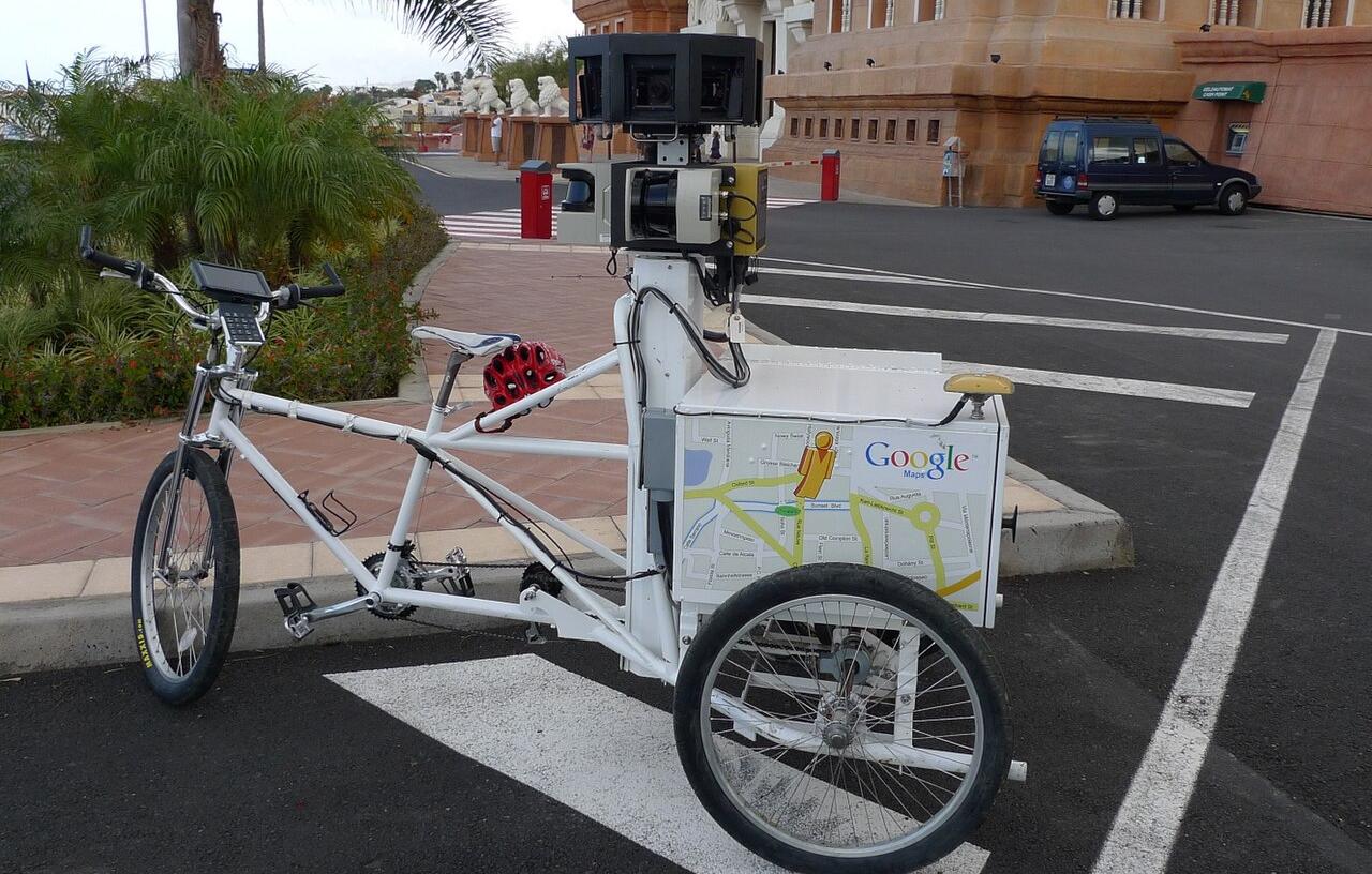 Google Street View tricycle in Tenerife, 2010