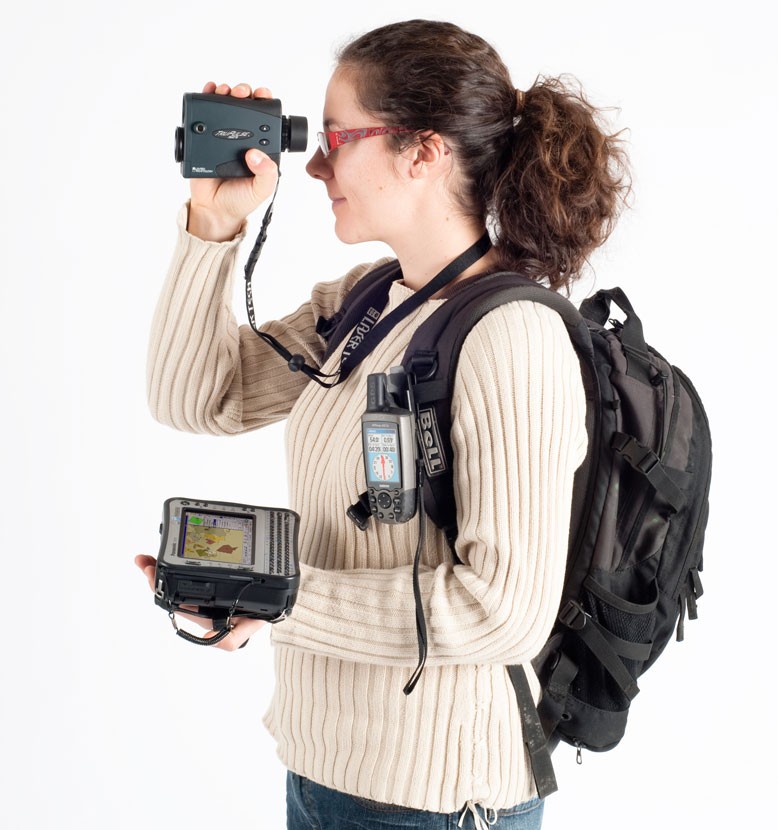 GPS, laser rangefinder and rugged computer