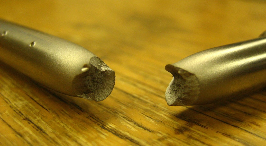 Fractured metal