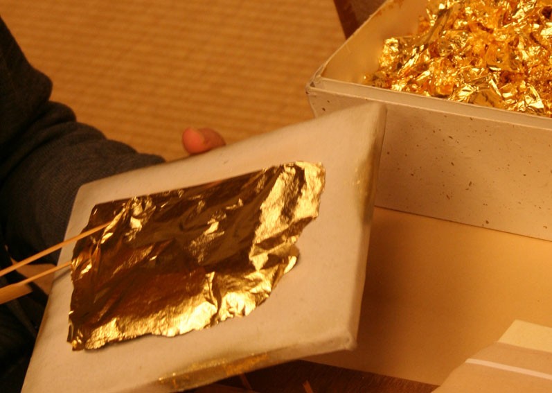Gold, a malleable metal