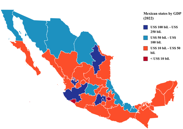 Mexican states GDP (2022)