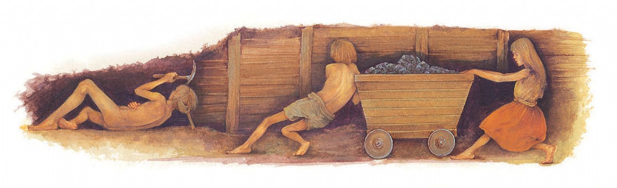 Children working in a coal mine
