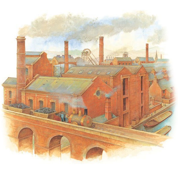 A 19th-century industrial town