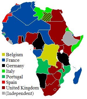 A map of colonial Africa in 1913