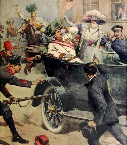 The assassination of Archduke Franz Ferdinand