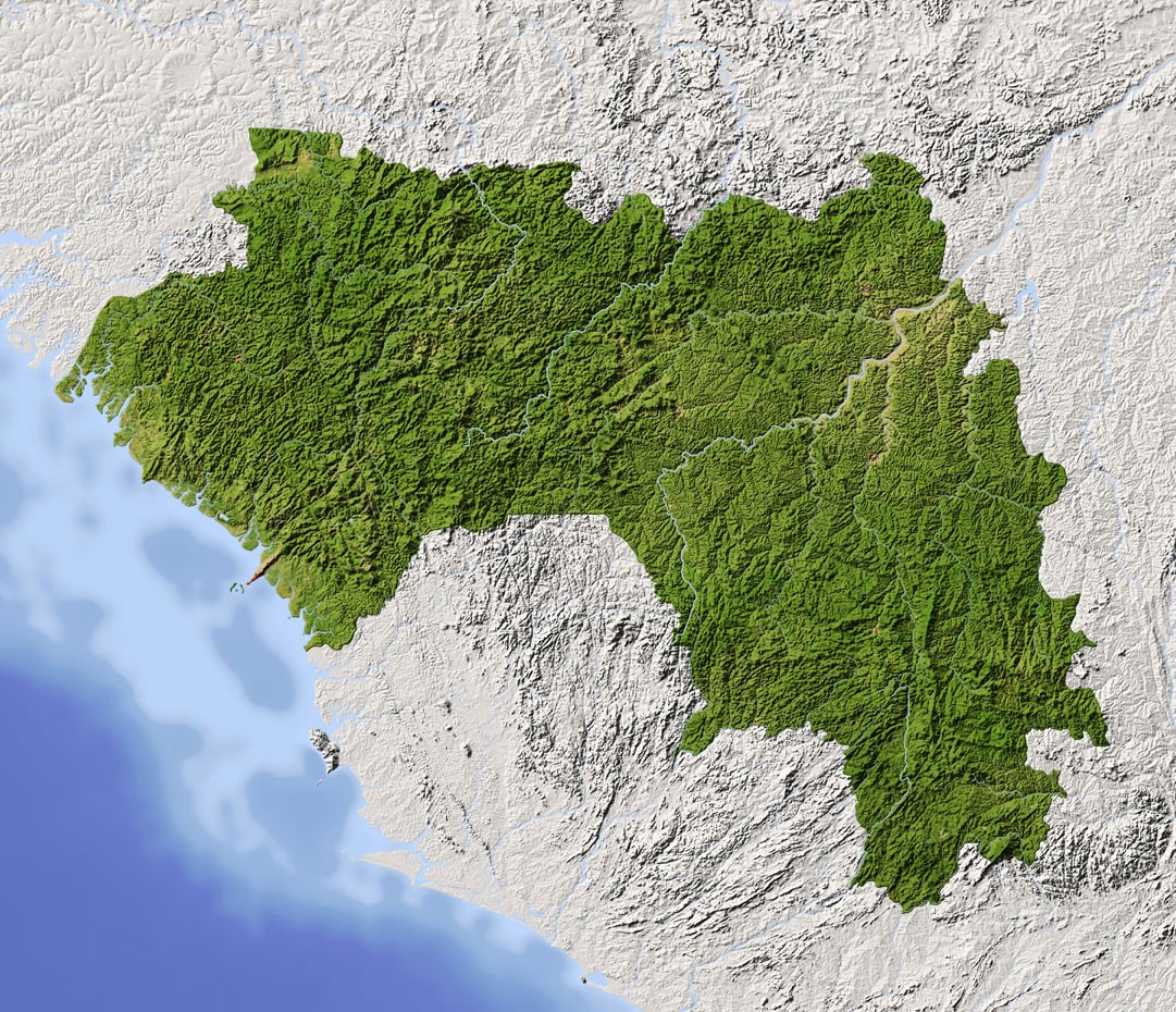 A map of Guinea