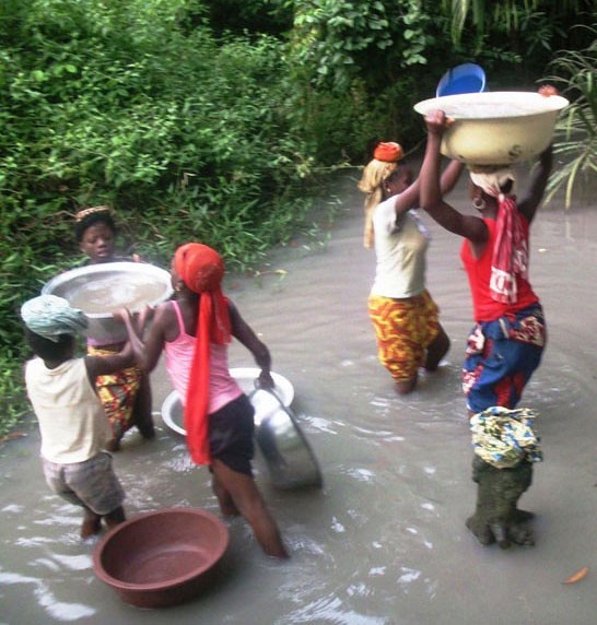 Women carrying water
