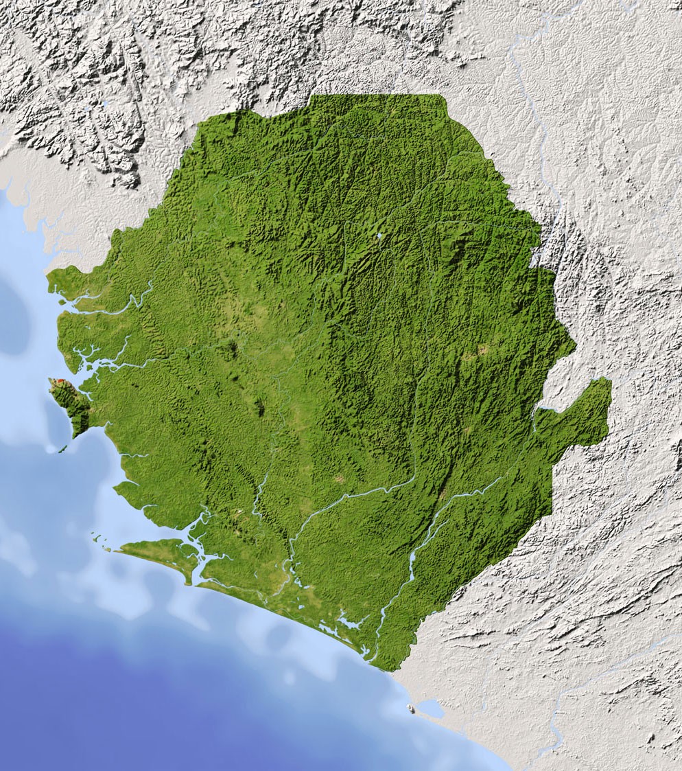 A map of Sierra Leone