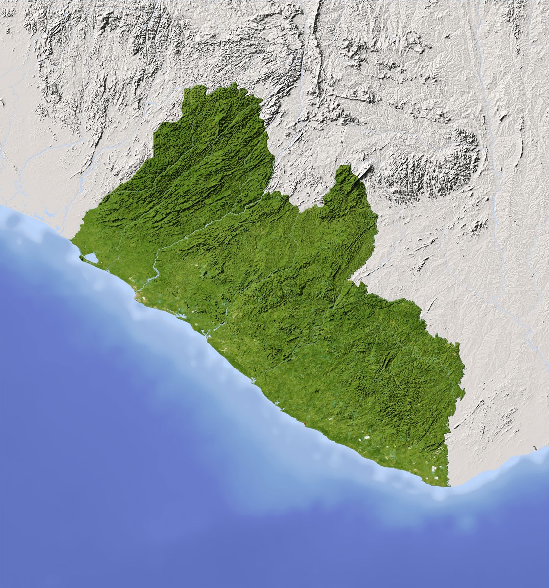 A map of Liberia